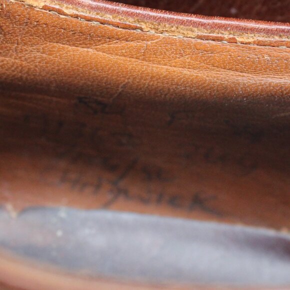 VTG 80s Church's Brown Plain Toe Derby, Men's size 8 F(wide) US, Made in England - Picture 10 of 13